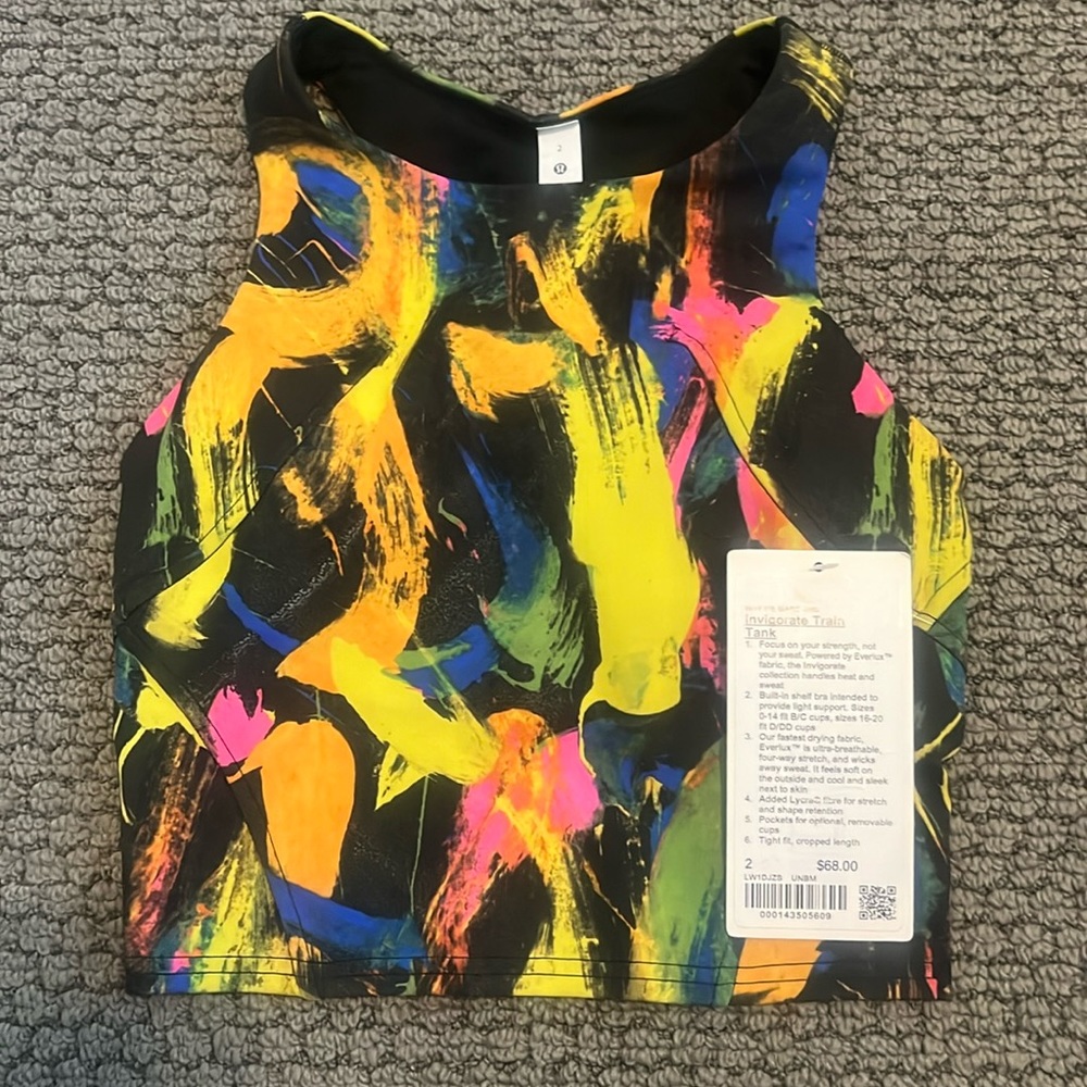 BNWT Lululemon Invigorate Train Tank size 2